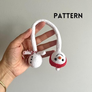 Amigurumi Snowman Charm Pattern PDF/Crochet Bag Charm Toy/Digital Download