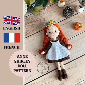 Amigurumi Anne S Doll Pattern ,Anne with an E , English pattern for crochet doll pattern,handmade tutorial