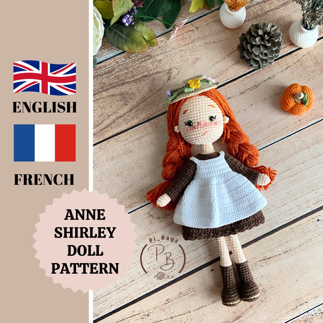 Amigurumi Anne S Doll Pattern ,Anne with an E , English pattern for crochet doll pattern,handmade tutorial