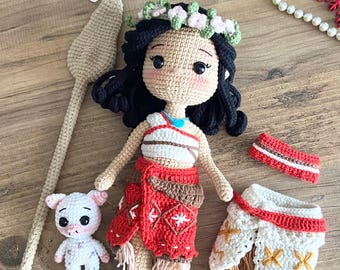 MOANA FINISHED/READY Amigurumi/ crochet doll/handmade