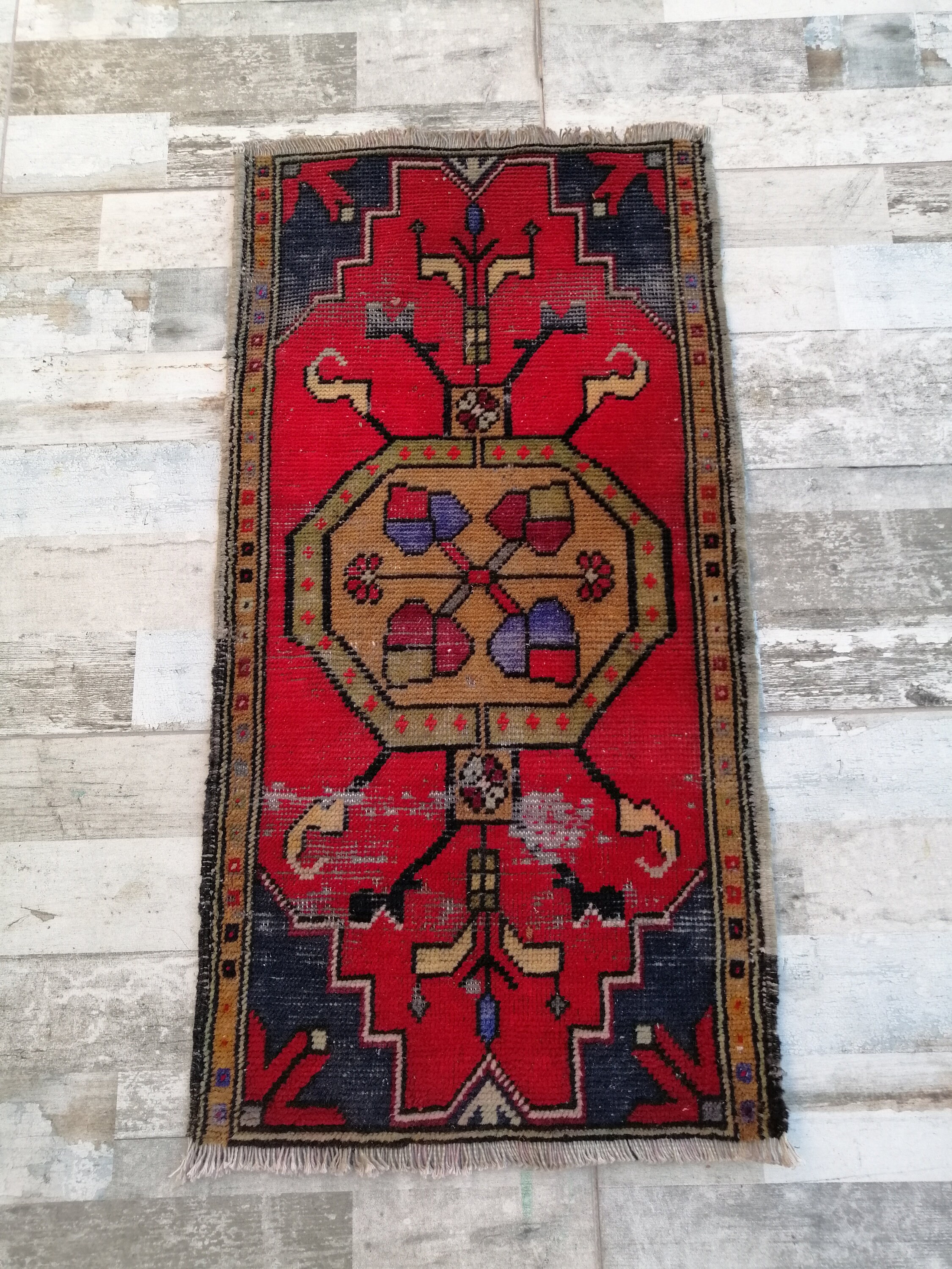 Small Entry Rug Vintage Rug Small Turkish Rug Small Etsy