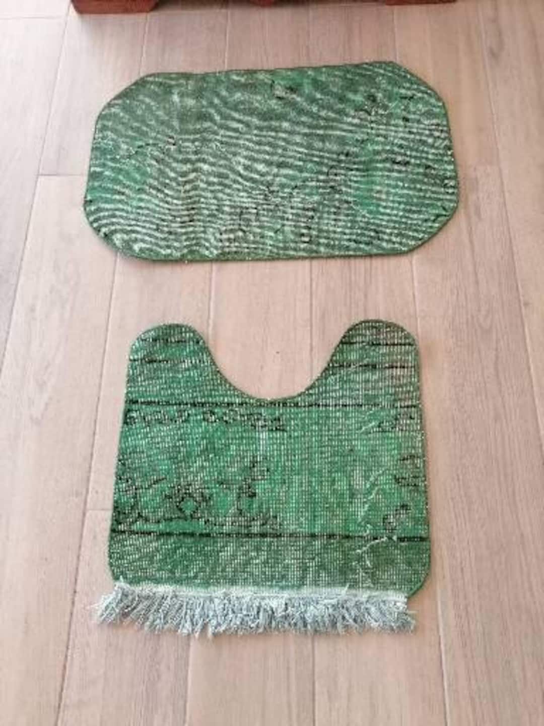 Vintage Bathroom Rug Set Bathroom Mat Set Bath Mats Etsy