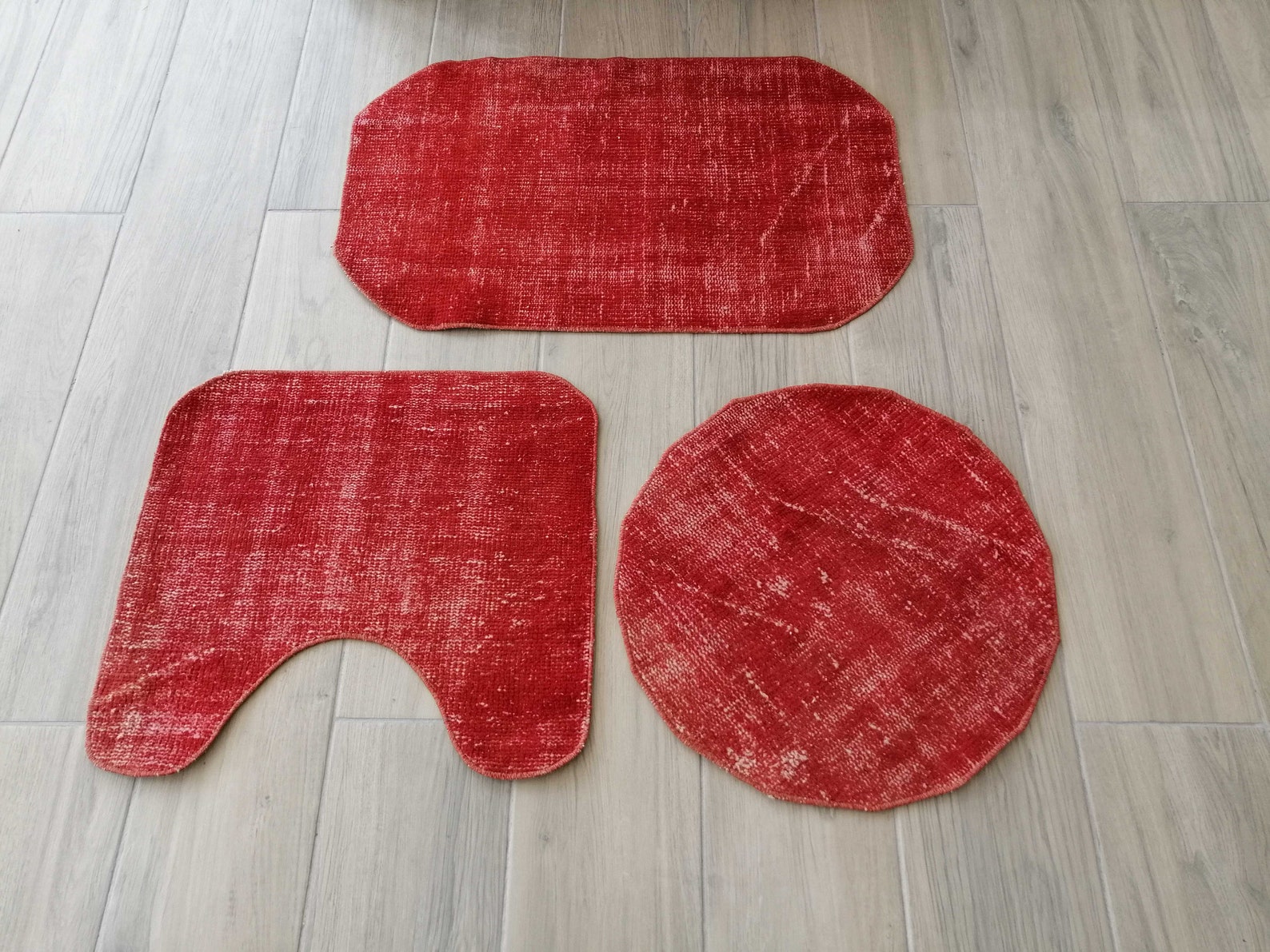 Vintage Bathroom Rug Set Bathroom Mat Set Bath Mats Etsy