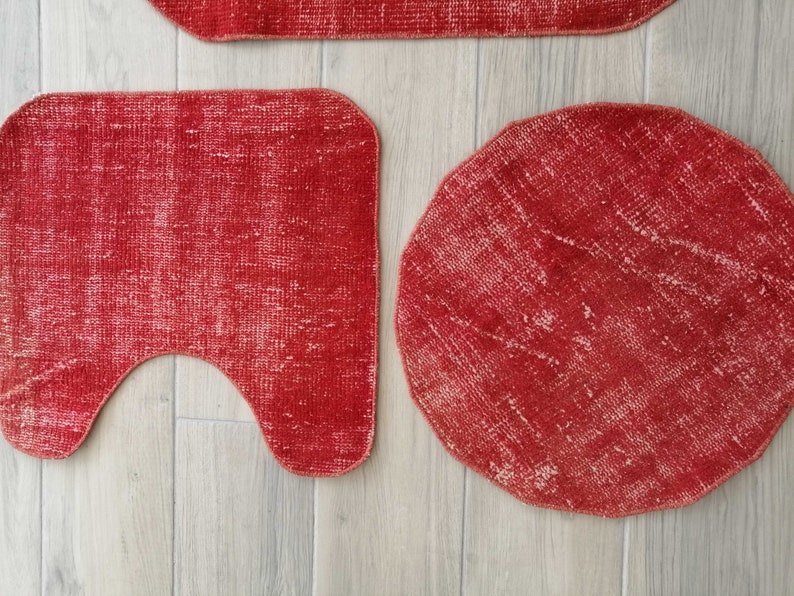 Vintage Bathroom Rug Set Bathroom Mat Set Bath Mats - Etsy