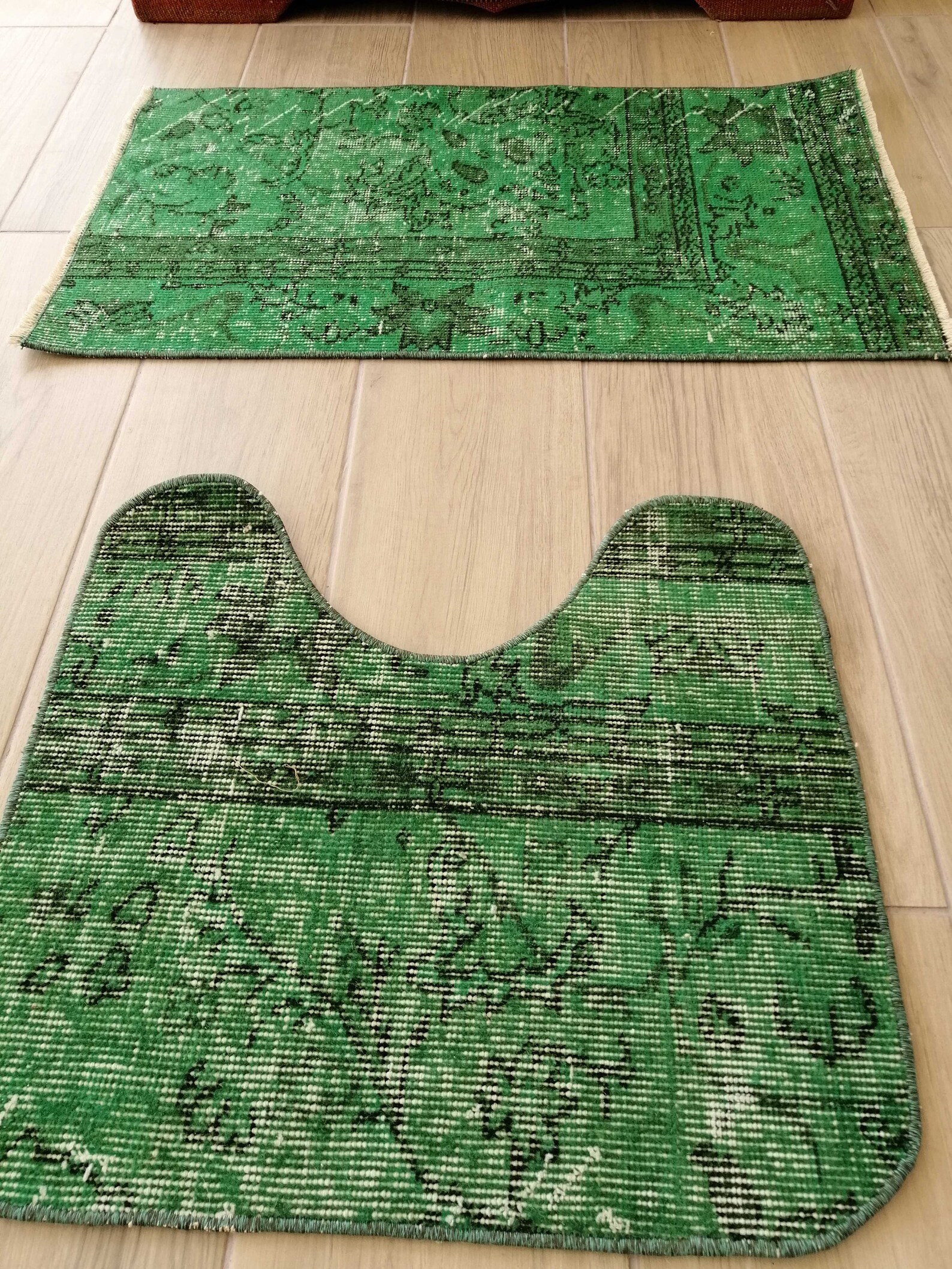 Vintage Bathroom Rug Set Bathroom Mat Set Bath Mats Etsy