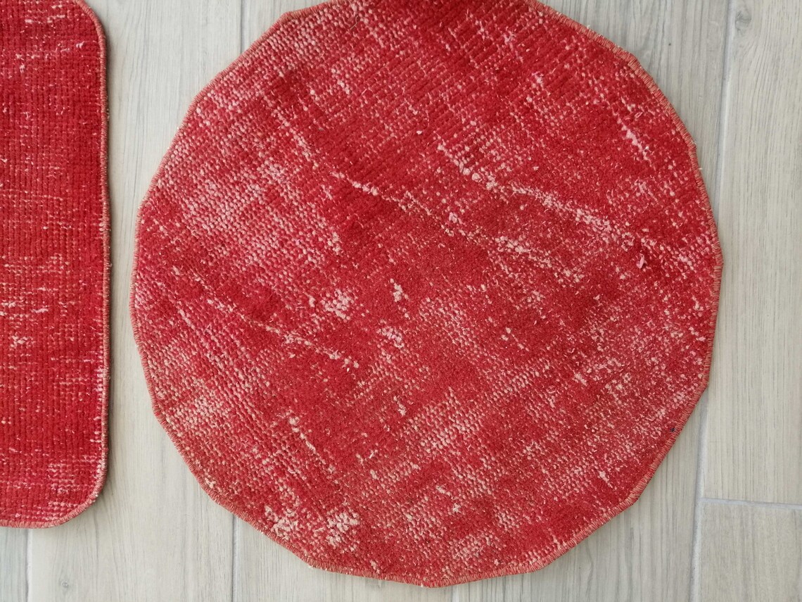 Vintage Bathroom Rug Set Bathroom Mat Set Bath Mats Etsy