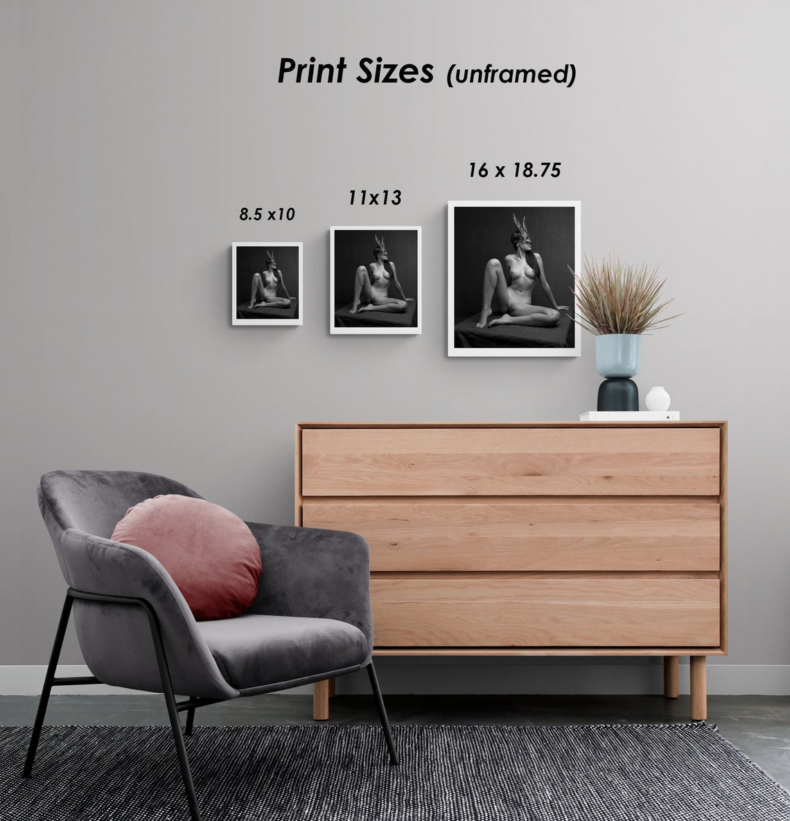 Fine Art Nude Photo, Fine Art Nude Print, Black and White, Nude Photography, Nude Wall Art, Nude