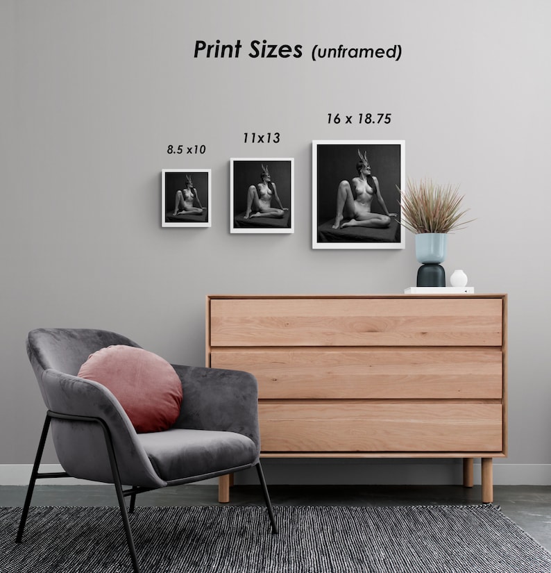 Fine Art Nude Photo, Fine Art Nude Print, Black and White, Nude Photography, Nude Wall Art, Nude