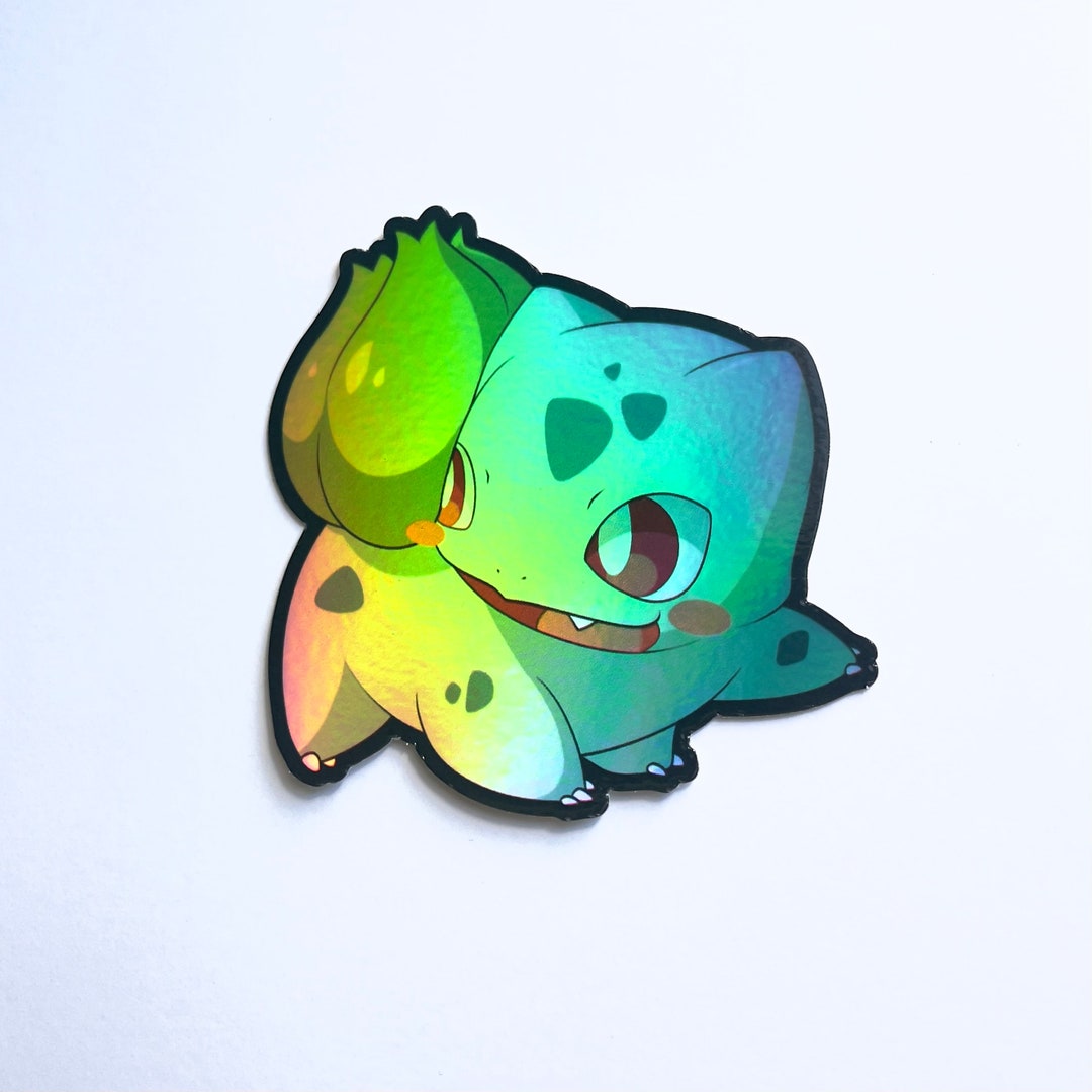 Bulbasaur Chibi Holographic Sticker Etsy