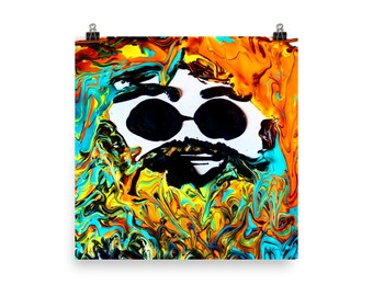 Impresión Giclée de mi pintura original de Jerry Garcia / Deadhead Art