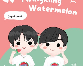 Twinkling watermelon kdrama fankit | Twinkling watermelon keychain | keychain ha yi chan