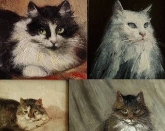 Pet Portrait Custom, Oil Painting From Photo Original Cat Painting, Animal Art Hand Painted Pet Portrait