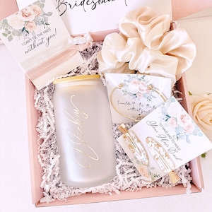 Bridesmaid Proposal Box Personalized Bridesmaid Gift Box Personalized Cup Blush Will You Be My Bridesmaid Box Set Bridesmaid Sage Green Gift