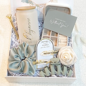 Boîte cadeau proposition de demoiselle d'honneur Boîte à bijoux personnalisée pour demoiselle d'honneur Serez-vous ma demoiselle d'honneur Cadeaux Boîte en verre gobelet gobelet Coffret demoiselle d'honneur