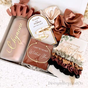 Bridesmaid Proposal Box with Jewelry Box Glass Tumbler Maid of Honor Gift Will You Be My Bridesmaid Burnt Orange Bridesmaid Gift Proposal