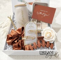 Bridesmaid Proposal Gift Box Personalized Bridesmaid Jewelry Box Will You Be my Maid of Honor Gifts Glass Can Cup Tumbler Bridesmaid Box Set