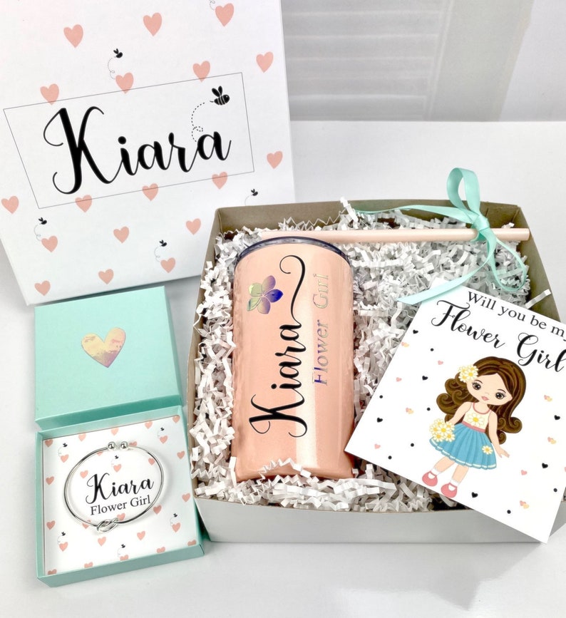 Flower Girl Proposal Box Flower Girl Gift Box Personalized Etsy