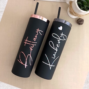 Personalized Tumbler | Tumbler with Lid and Straw | Custom Cup | Bridesmaid Proposal | Graduation Gifts | Gift Under 20 | For Mom Gifts |