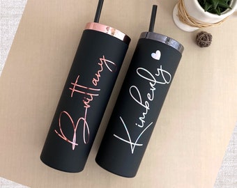 Personalized Tumbler | Tumbler with Lid and Straw | Custom Cup | Bridesmaid Proposal | Graduation Gifts | Gift Under 20 | For Mom Gifts |