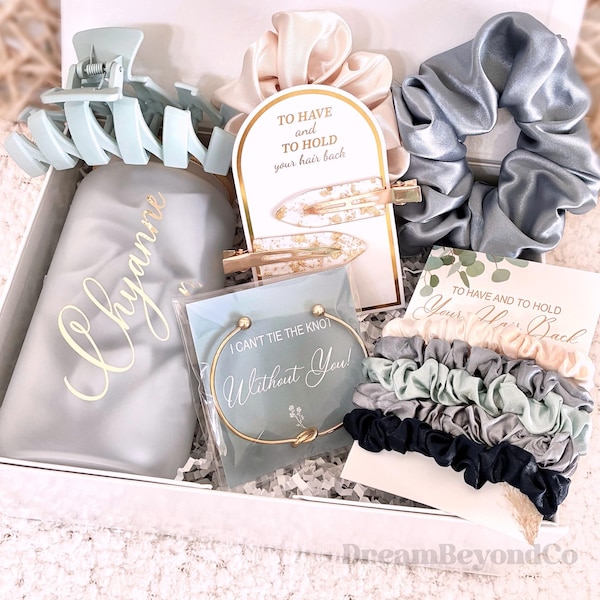 Bridesmaid Proposal Box Maid of Honor Will You Be My Bridesmaid Personalized Dusty Blue Bridesmaid Gift Box Slate Blue Bridal Shower Gifts