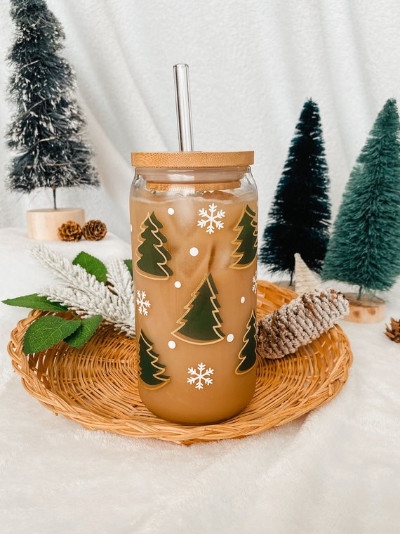 Blush Ornament Drink Cup with Straws for Christmas