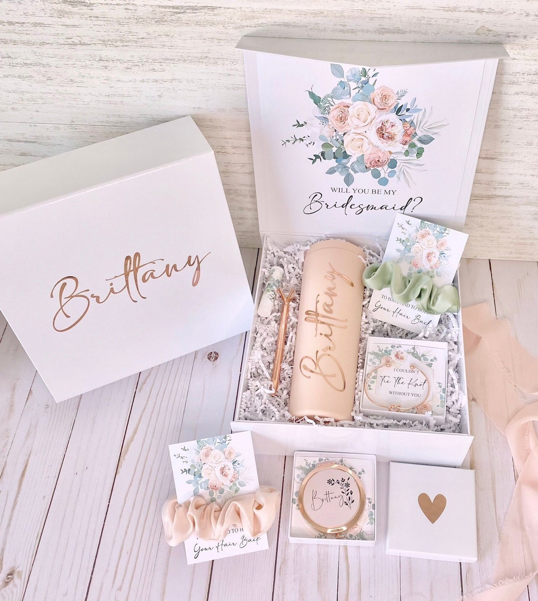 Bridesmaid Proposal Gift Box Set | Personalized Bridesmaid Gifts | Bridal Party Gifts | Bachelorette Party Gifts | Will You Be My Bridesmaid