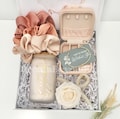 Bridesmaid Proposal Box Personalized Gift Blush Will You Be My Bridesmaid Personalized Gift Box Set Maid of Honor Glass Can Coffee Cup