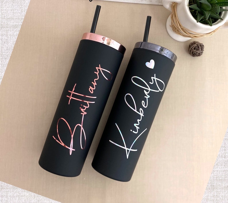 Personalized Tumbler | Tumbler with Lid and Straw | Custom Tumbler | Bridesmaid Proposal | Bachelorette gift | Gift Under 20 | For Him Gift 