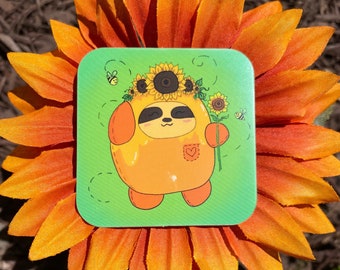 Summer Sloth Vinyl Sticker- Awful Sloth