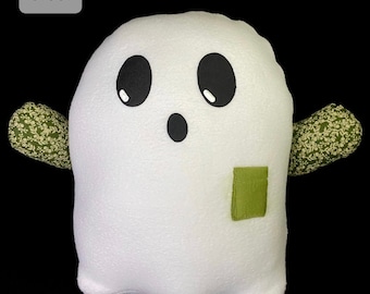 5lb Gloomy Ghost *With Pocket and Removable Crystal Heart* - Customizable Weighted Plush