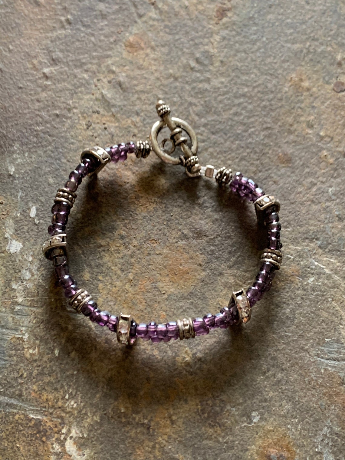 Elegant Purple Bracelet Etsy