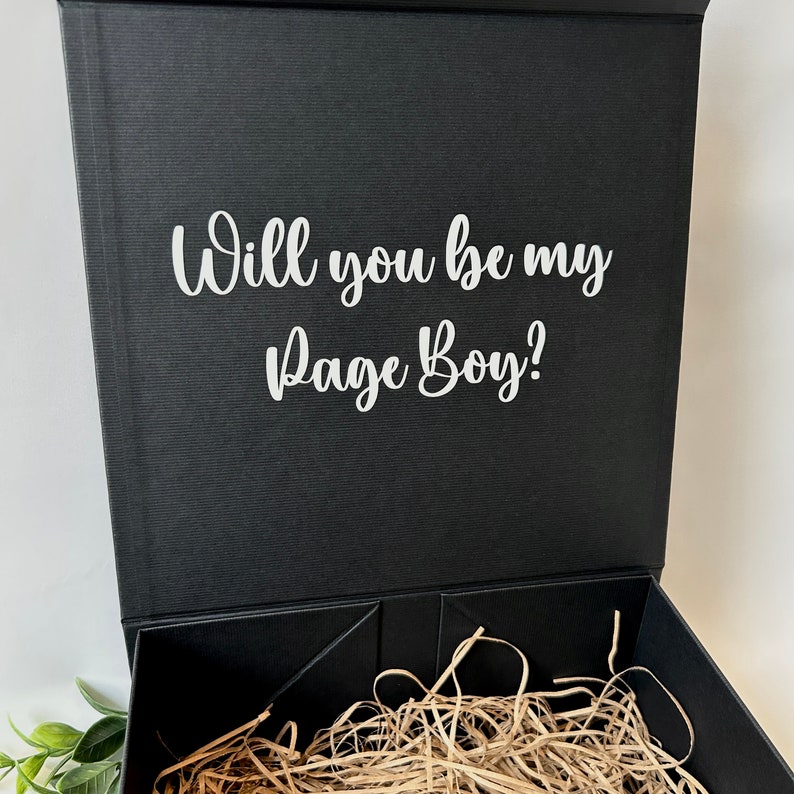 Custom Page Boy Proposal Box Will You Be My Ring Bearer Unique