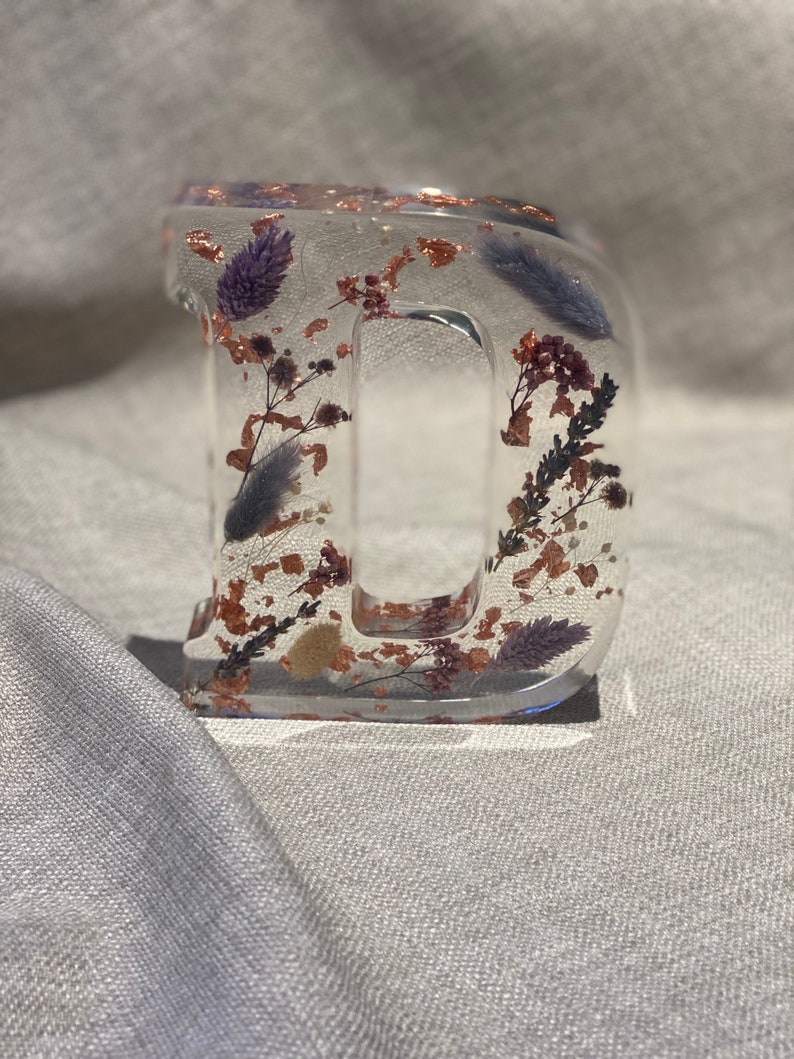 Large Light up Resin Flower Letter S Custom Hand Made to Order Etsy