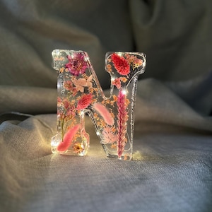 Große Nachtlicht Harz Blume Buchstabe Name E Benutzerdefinierte Handgemachte Hochzeit Geburtstag Muttertag Tochter Weihnachten Taufe Geschenk Wohnkultur