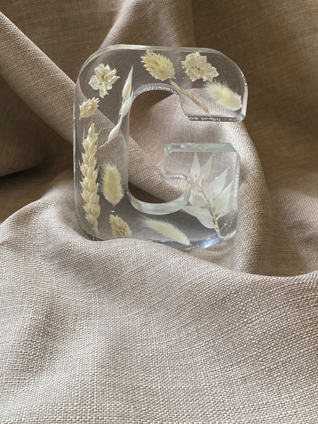 Large Light up Resin Flower Letter Custom Hand Made to Order Birthday Mothers Day Daughter