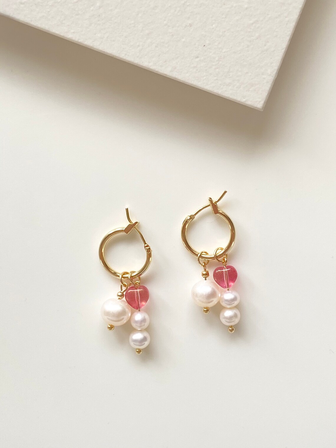 Earrings - Silver Wired Freshwater Pearl Hoops main image 1