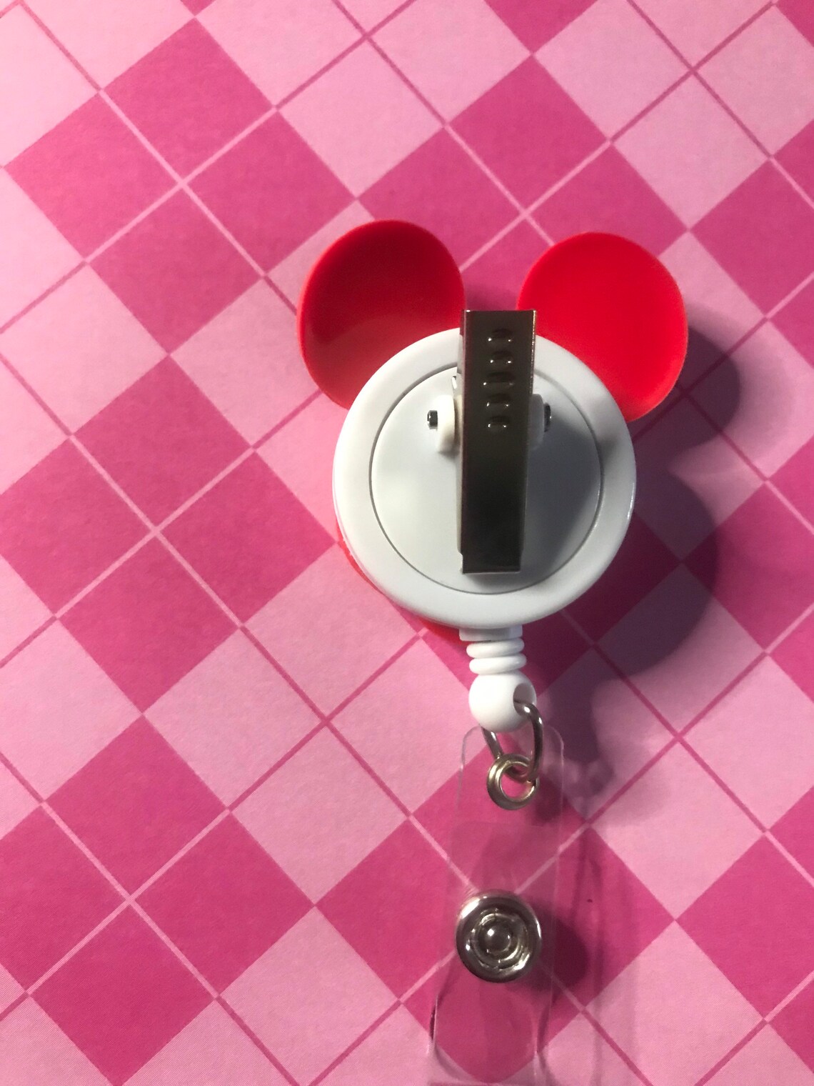 Disney Mickey ID Badge Holder Retractable Badge Reel Etsy