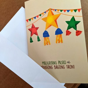 Set of 6 | Tagalog Christmas Greeting Card | Filipino | Philippines | 4 x 6