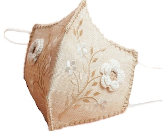 Sinamay Embroidered Mask From The  Philippines