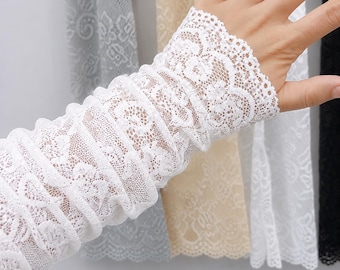 Long Lace Gloves Arm Covers | Uv Protection Lace Arm