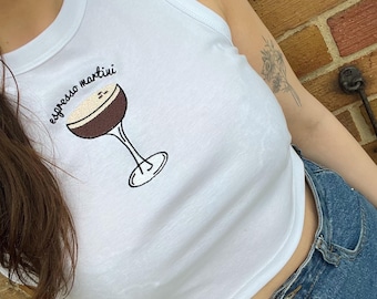 Débardeur cocktail Martini expresso | Débardeur | Femmes | Veste courte | Jardin de la bière | Boissons d'été | Personnalisé | Personnalisé