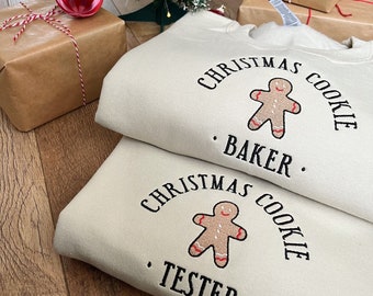 Christmas Cookie TESTER ONLY - ADULT Embroidered Christmas Sweatshirt