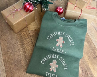 Christmas Cookie TESTER ONLY - ADULT Embroidered Christmas Sweatshirt