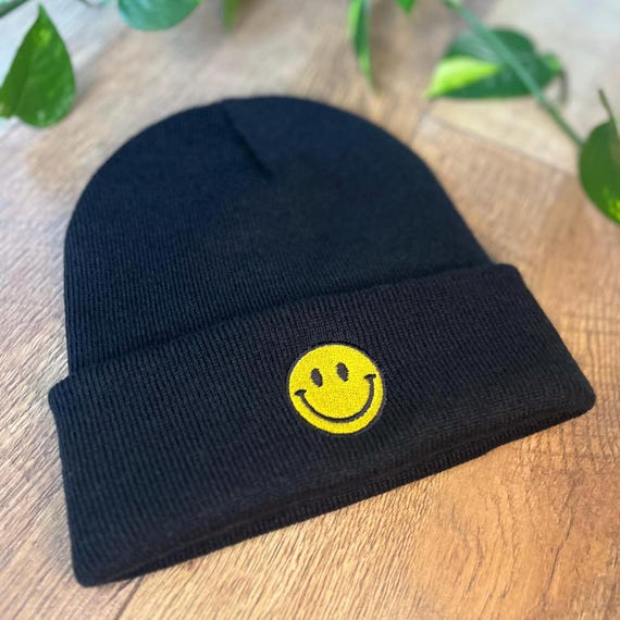 Smiley Face Embroidered Knitted Hat | Beanie | Winter Hat  display picture 1