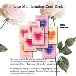 Love Manifestation Card Deck, Magnet for Love – Affirmation Card Set