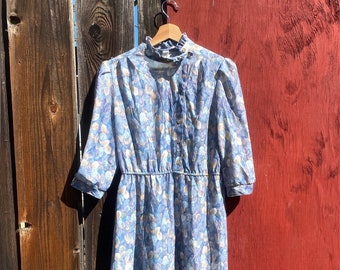 Blue Ruffle Prairie Dress