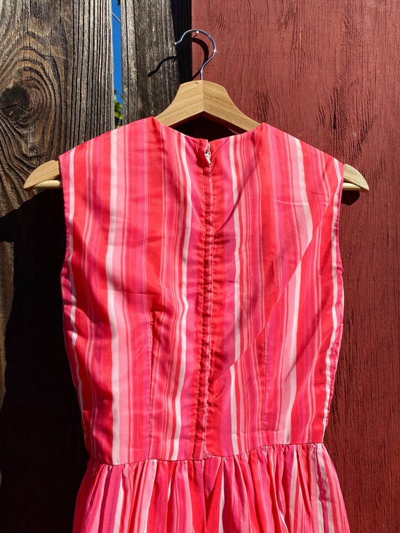 Pink Striped Summer Dress - image 6