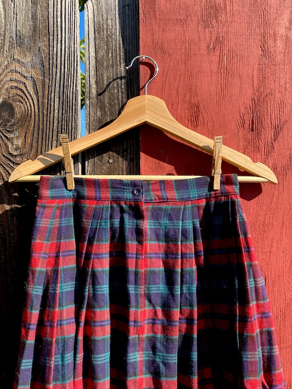 Blue, Green, & Red Plaid Skirt - image 5