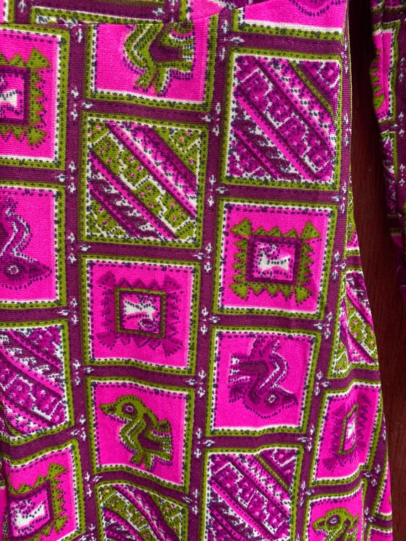 Pink & Green Abstract Maxi Dress - image 6