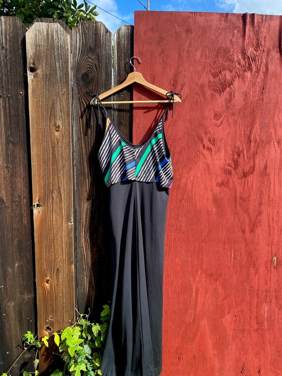 Black & Rainbow Maxi Dress - Gem